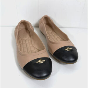 COACH Womens Bonnie Ballet Shoes Leather Colorblock Flats Size 11B